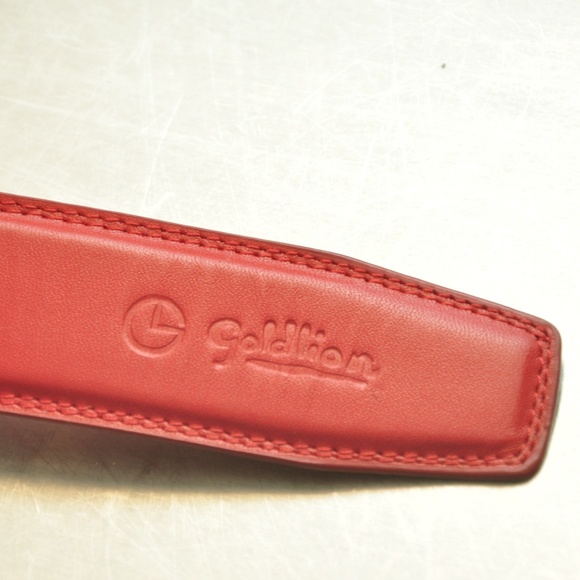 Goldlion red leather belt - Picture 5 of 7